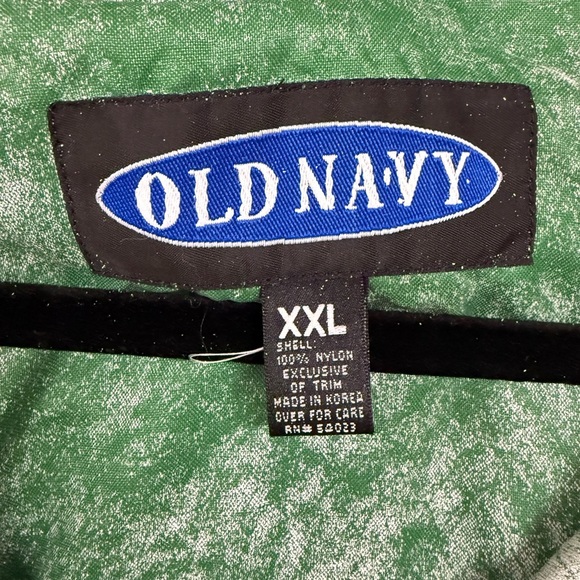 Vintage 90s Old Navy Anorak Gore Tex Style Jacket Emerald Navy XXL - Picture 3 of 5